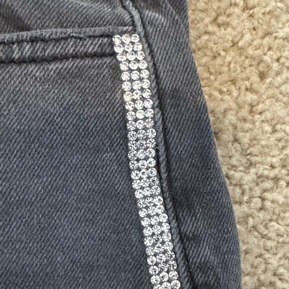 Guess Dark Gray Jean Shorts with White Accents - Picture 3 of 5